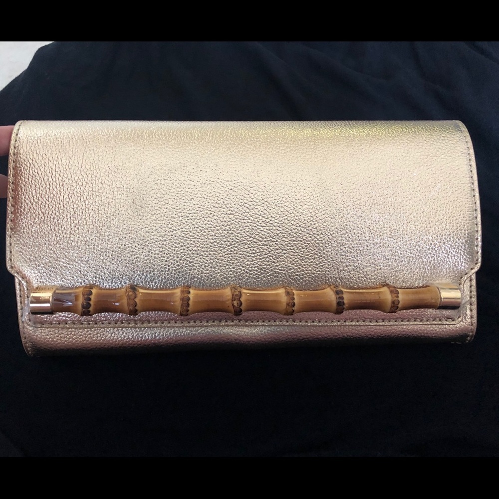 New Lilly pulitzer gold clutch